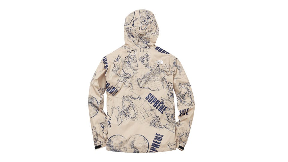 supreme x north face gold
